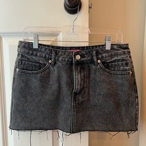 Edikted black denim skirt